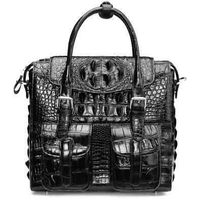 China Fashion high-end men's British style crocodile leather bag lightweight luxury briefcases shoulder bag business bag handbags from China for sale