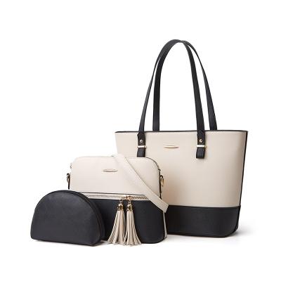 China Fashion Hot Sale Fashion Handbag Set Ladies Shopper Bag 3 Pieces Set for sale