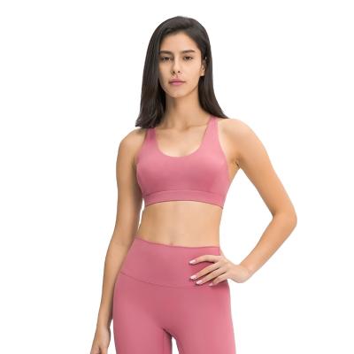 China 2021 New Women's Yoga Rimless Bra Backless Breathable Fitness Shockproof Vest Women's Underwear Sports for sale