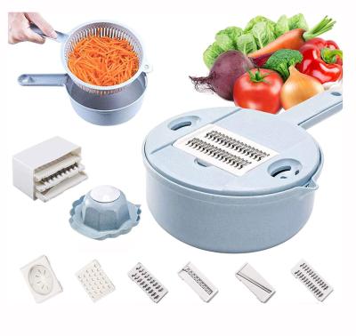 China Viable Multifunctional Manual Cutter Potato Peeler Carrot Vegetable Onion Grater With Drain Basket for sale