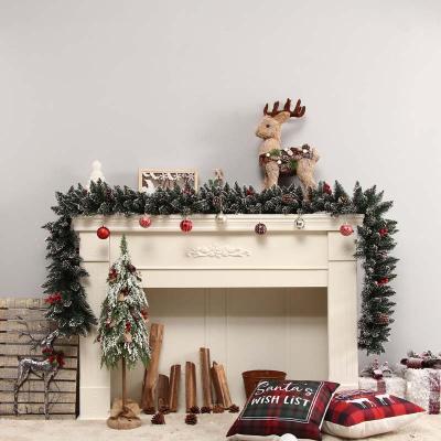 China Christamas Home Decoration 270CM Christmas Decoration 220tips Supplies Artificial Green Rattan Home Decor PVC Christmas Wreath for sale