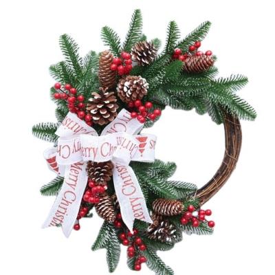 China PE New Design Artificial Christmas Wreath With Ornaments Christmas Wreath Christmas Decoration for sale