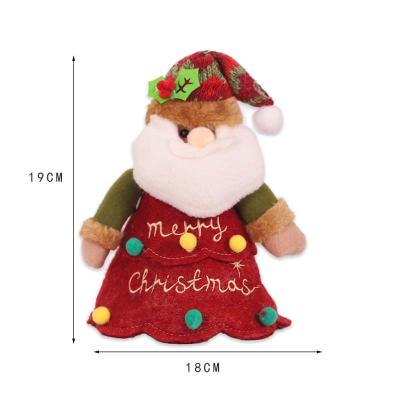 China Nonwoven Fabric Mini Christmas Decoration Felt Santa Clause Snowman Reindeer Christmas Cute Felt Dolls for sale