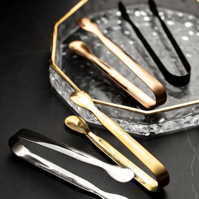 China Sustainable Jade-CER Kitchen Accessories Food Grade Stainless Steel Sugar Ice Holds Sugar Tongs Food Clips for sale