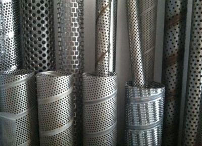 China Spiral welded perforated metal pipe for sale