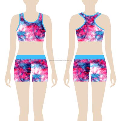 China Spandex / Polyester Design Sublimation Dance Practice Wear Training Uniform for sale