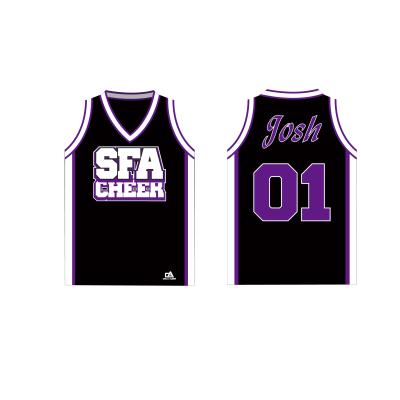 China Custom Spandex/Polyester Cheerleader Basketball Tank Top Design for sale