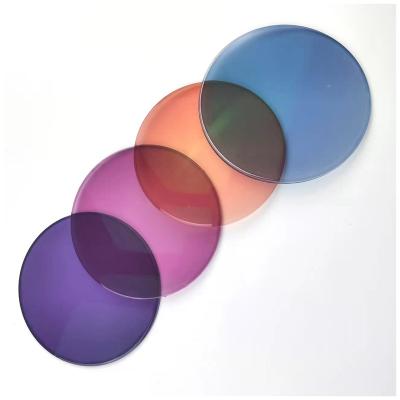 China China Single Blue Pink Purple Vision Optical Lens For Photochromic Anti UV Rays Transition for sale