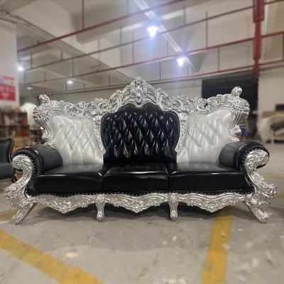 China Wooden Living Couch Sofa Set Living Room Furniture Italian Luxury Handcrafted Carved Corner Sofa for sale