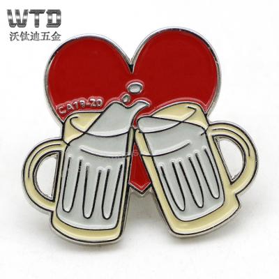 China Europe hot sales factory custom cheap silver metal lapel pins, soft enamel / hard enamel lapel pin for sale