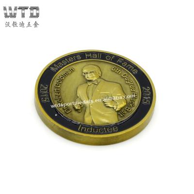 China China WTD Copper Nickel Craft Metal Crown Custom 3D Souvenir Coin Gold Coin for sale