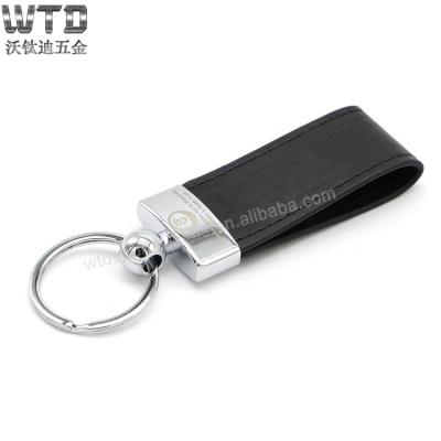 China Genuine PU WTD Real Luxury PU With Metal Leather Key Chain for sale