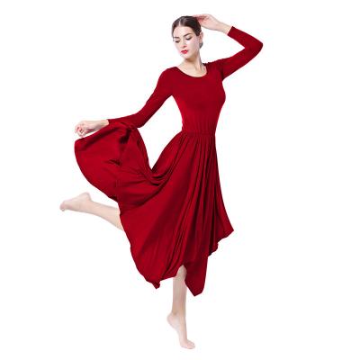 China Hot Selling Dresses Women Dance Wear Sheath Long Tight Fit Latin Dance Dress for sale