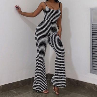 China 2023 Autumn Breathable Hip Hop Style Striped Casual Pants Knitted And Quilted Sexy Pants With High Waist And Hips for sale