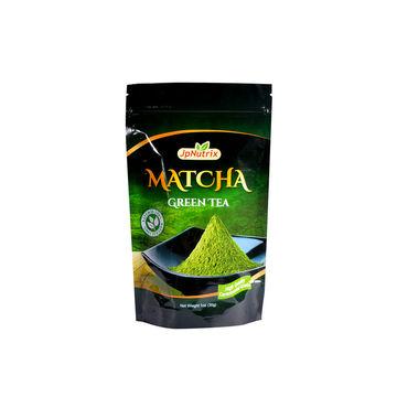 Κίνα Recyclable Matcha Design Shiny Green Tea Stand Up Bag With Zip Lock Plastic Bag Custom Any Size προς πώληση