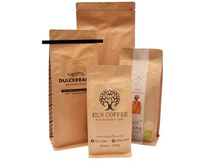 中国 Kraft Paper Moisture Proof Reusable Coffee Bags With Valve 販売のため