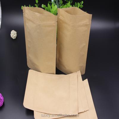 China High Quality Custom Food Size Kraft Paper Packaging Stand Up Zipper Bag For Food for sale