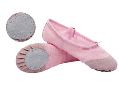 China Factory wholesale cheap flexible canvas dance practice soft ballet shoes for girl for sale