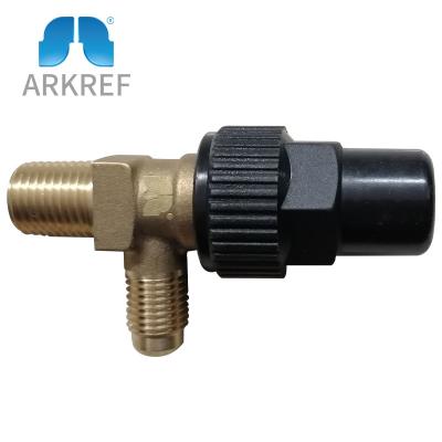 China Building Material Shops Low Price Refrigeration Spare Parts Compressor Receiver Valve Brass Angle Valve for sale