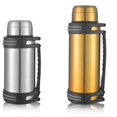 China Durable Stainless Steel Double Wall Vacuum Thermos Flask Travel Jar With Lid And Handle Travel Bottle for sale