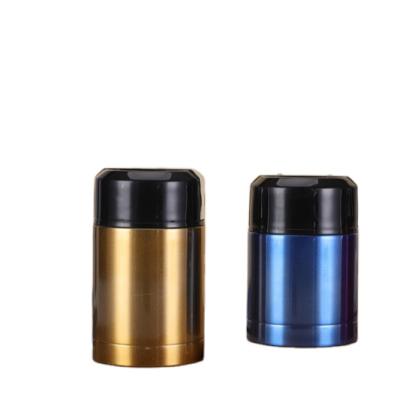 China Sustainable Vacuum Food Container Double Wall Insulated Flask With New PP Roll Up Sublimation Lunch Box for sale