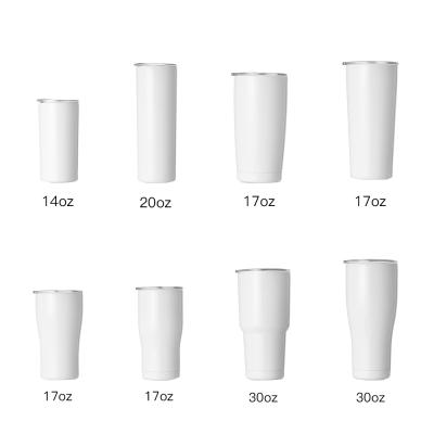 China Amazon Top Selling Sublimation White Blanks Tumbler Upright Stainless Steel Mugs Insulated Tumblers for sale