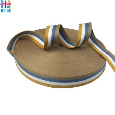 China Hot-selling 3.8cm Cotton Webbing Straps Herringbone Webbing Colorful Cotton Webbing Shoulderstraps For Handbags for sale