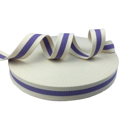 China Webbing supplier manufacturer wholesale Hot Sales Colorful Polyester/cotton Webbing Tape For Garments for sale