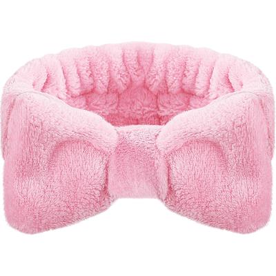 China Hairy Christmas Microfiber Headbands Coral Fleece Makeup Thick Bows Hairband Custom Made Facial Fashion Safe For Velvet Kids For Women 2020 for sale