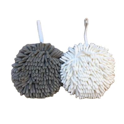 China New Style Sustainable Microfiber Chenille Hand Chenille Cleaning Towel Yarn Ball for sale