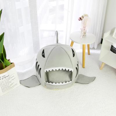 China OEM/ODM Factory Breathable Summer Cute Winter Soft Cat Dog Shark Pet Bed Durable Use for sale