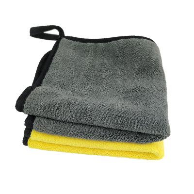 China Sustainable Double Side Microfiber Coral Fleece Cleaning Cloth Low Fur But High Gram Weight Designed Specifically For Car Washes for sale