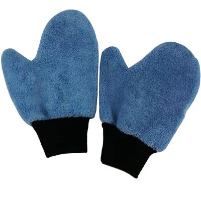 China Multifunctional Cleaner 2021 High Quality Super Absorbent Coral Fleece Microfiber Car Cleaning Gloves for sale