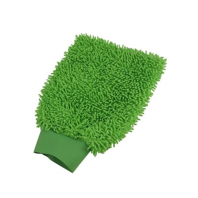 China 2021 Viable Car Cleaning Microfiber Mini Chenille Gloves Green Gloves for sale