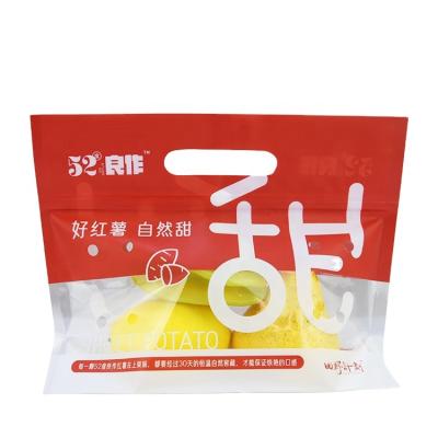 China Wholesale Custom Plastic Laminated Packaging Bag Zipper Moisture Proof Pouch For Fruit Sweet Potato for sale