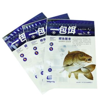 China Manufacturers Moisture Proof Custom Printed Laminated Plastic Bags Three Side Seal Bag With Zipper For Fish Lure for sale