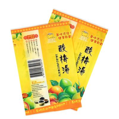 China Wholesale Customized Plastic Wrap Moisture Proof Shrink Label Sticker For Beverage Beverage for sale