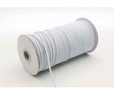 China Elastic knitted 6mm elastic band white elastic webbing 200 yards one roll for costume for sale