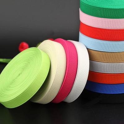 China Elastic Running 13 Colors Roll Flat Pack Stretch 15mm 20mm 25mm Elastic Bands For Project Baby Sewing Diaper for sale