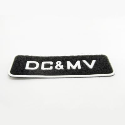 China Viable Rubber Material Hook And Loop Logo Print Sleeve Tab PVC For Jacket Cuff for sale