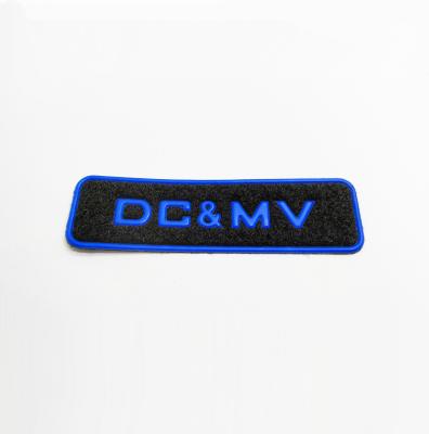 China Viable Embossed Logo Print Sleeve Tab Hook and Loop Strap Adjustable Band for Jacket Cuff for sale