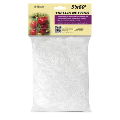 China Climbing Support Trellis Manufacturing MI Double Scrog Grid Mesh 5 x 30 ft (approx m) Heavy Duty Polyester White 15.2 x 7.2 for sale