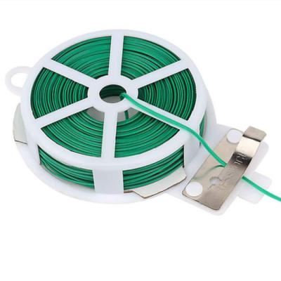 China Smooth Rust Free Waterproof Plant Tile Green Plant Ties Plant Twist Ties With Easy Cutter for sale