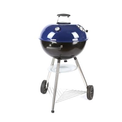 China 22.5 Inch Easily Assembled Black Or Blue Color Large Garden Kettle Charcoal BBQ Deluxe Easily Assembled Outdoor Grill For Outdoor Cooking for sale