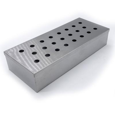 China Dustproof Stainless Steel Wood Chips Smoker Box For BBQ Grill for sale