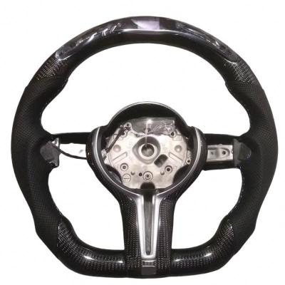 China BMW Carbon Fiber Steering Wheel With Perforated Leather For M3 M5 F20 F22 F30 F31 F36 for sale