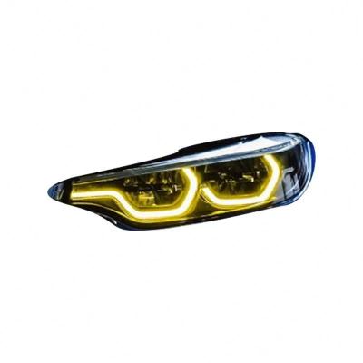 China Other Colour Lemon Yellow Angel Eyes DRL LED Headlight for BMW F80 M3 F32 F82 M4 F36 for sale