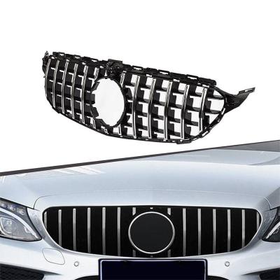 China Grill de malla del parachoques delantero ABS Tipo GT Grill de rejilla delantera del automóvil para Classe C W205 2014-2018 en venta