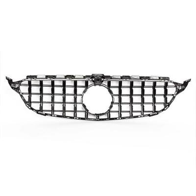 China 100*25*38 cm ABS Front Bumper Mesh Grill Front Grille for Mercedes Benz C-Class W205 for sale