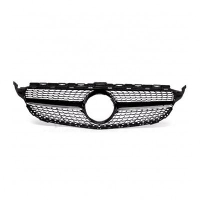 China Silver Black Plastic Car Front Bumper Diamond Grille for Mercedes W205 OEM 2058881260 for sale